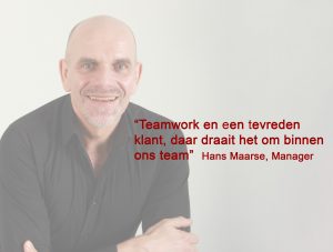 Quote Vacature Werkvoorbereider teamwork Hans Maarse Manager